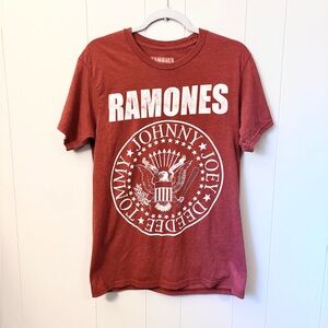 Ramones Presidential Seal Graphic Tshirt Band Punk Red Burgundy Unisex M